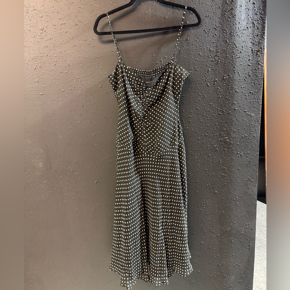 BCBGMazAzria Polka Dot Spaghetti Strap Dress Womens Size 10